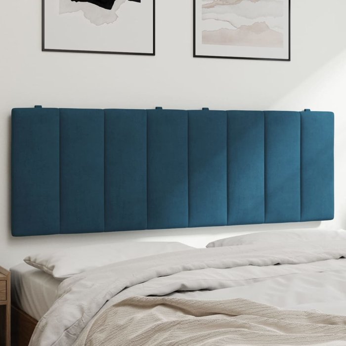Maison exclusive - cabecero de cama acolchado hanko terciopelo azul 140 cm