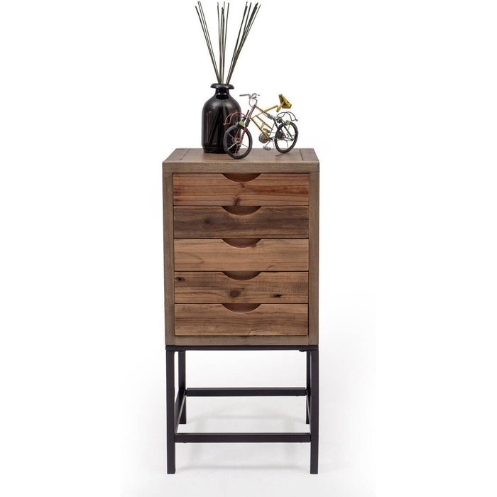 Cajonera 5 cajones inspiración country 38 x 36 x 78,5 cm