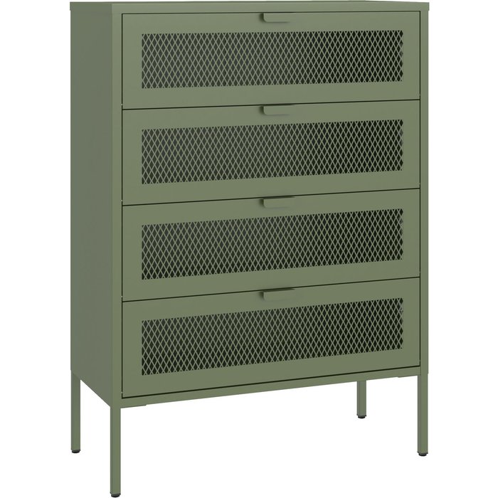 Mueble zapatero metálico emma 4 puertas verde caqui