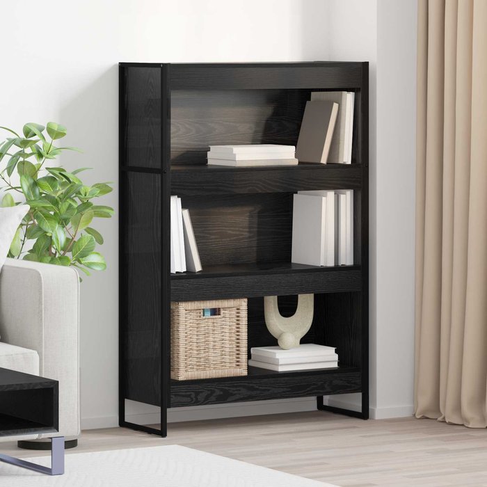 Librería de roble negro, 80 x 30 x 121 cm, madera de ingeniería. - pangivo