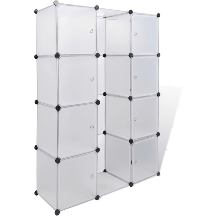 Armario modular con 9 compartimentos blanco 109x36,5x143 cm - comfortxl