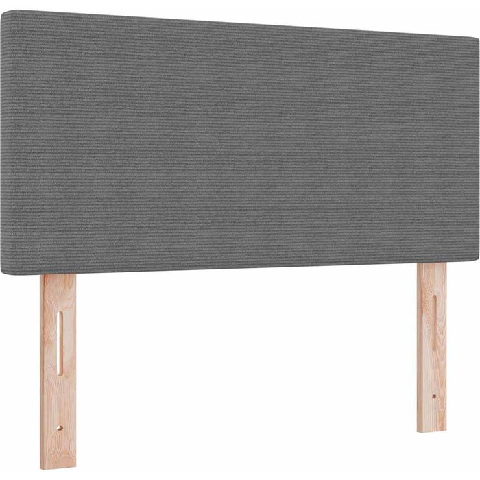 Cabecero de cama diseño sencillo con led pana gris claro 80 cm