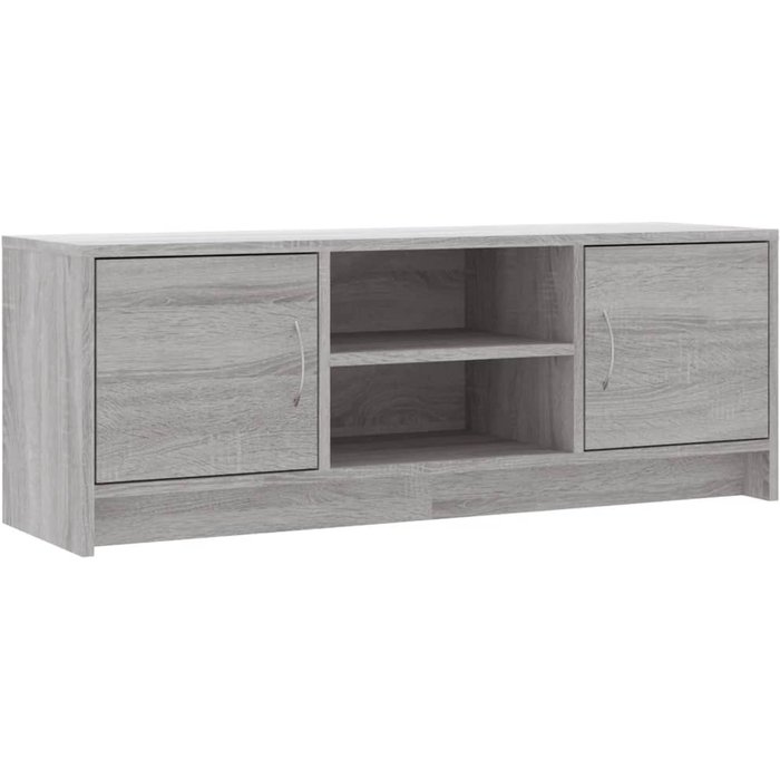 Mueble tv sonoma gris 102x30x37,5 cm madera contrachapada
