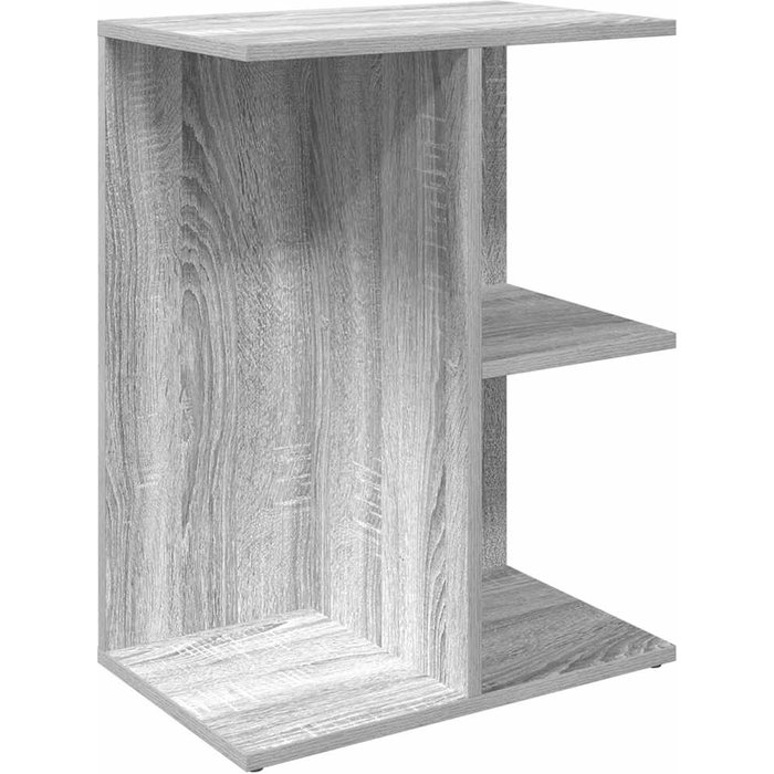 Mesita de noche madera de ingeniería gris sonoma 46,5x29x61 cm - comfortxl