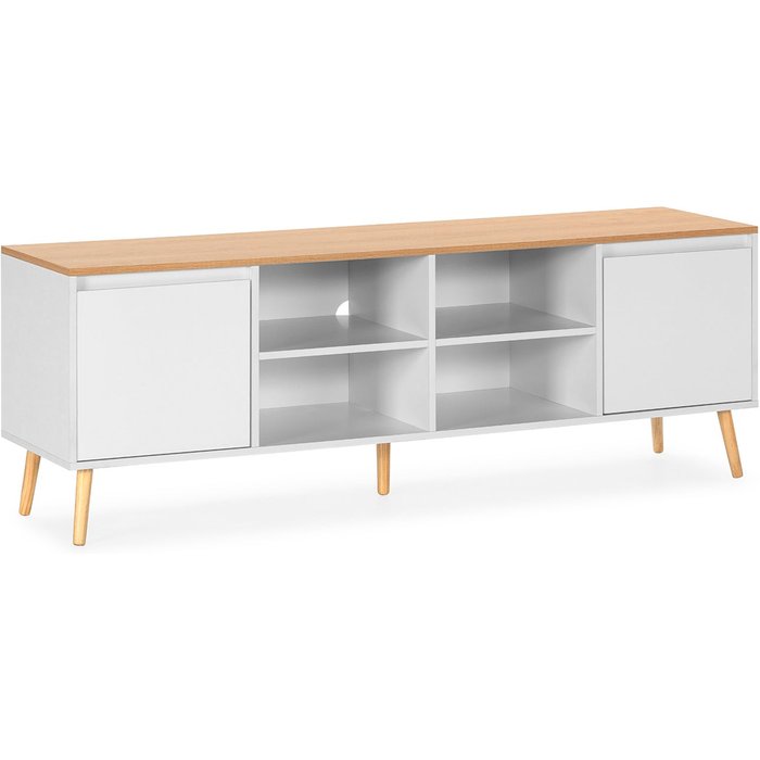 Mueble tv desi 2 puertas color blanco