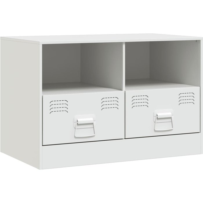Mueble para tv | mueble de salón de acero blanco 67x39x44 cm cfw29232