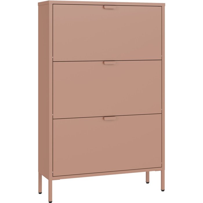 Mueble zapatero marion 3 puertas metal rosa viejo