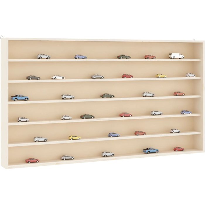 Vitrina de pared con 6 estantes 80x8,5x55 cm