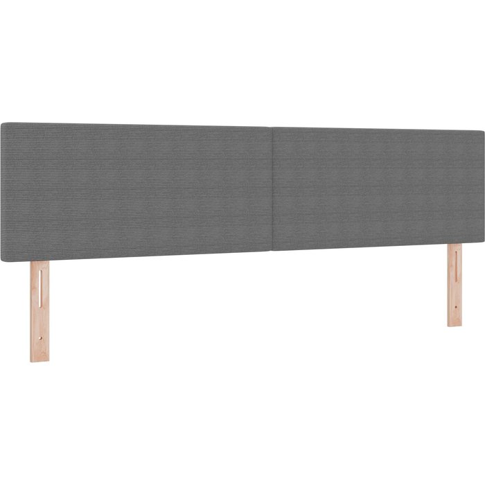 Cabecero diseño sencillo gris claro 180 cm tela de pana cfw6645554