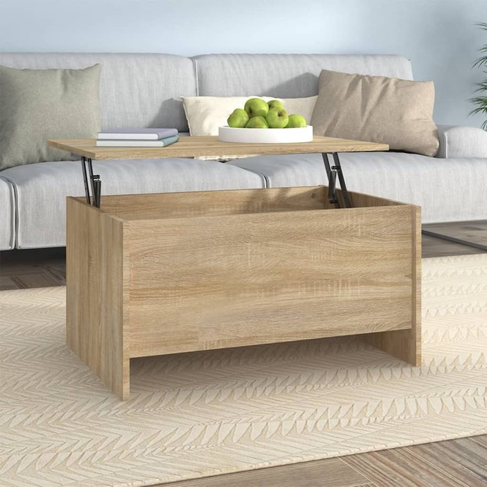 Maison exclusive - mesa de centro madera ingeniería roble sonoma 80x55,5x41,5 cm