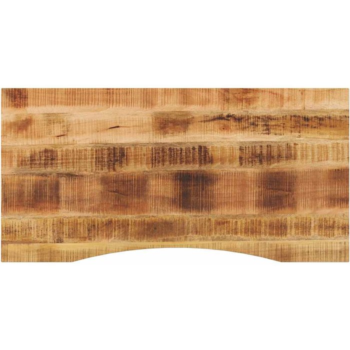 Tablero de escritorio curvo, 110x50x2,5 cm, madera maciza de mango sin acabado.
