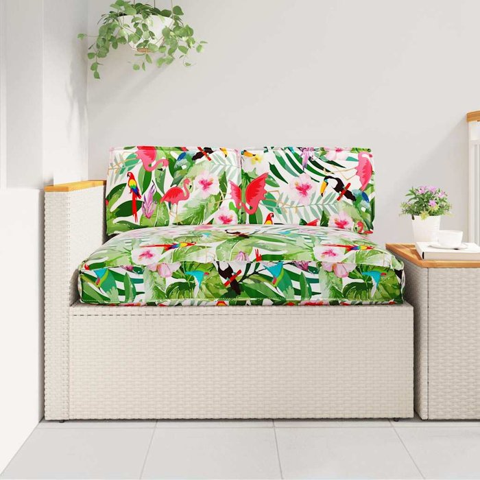 Juego de cojines floral 3 pcs multicolor tela oxford vidaxl