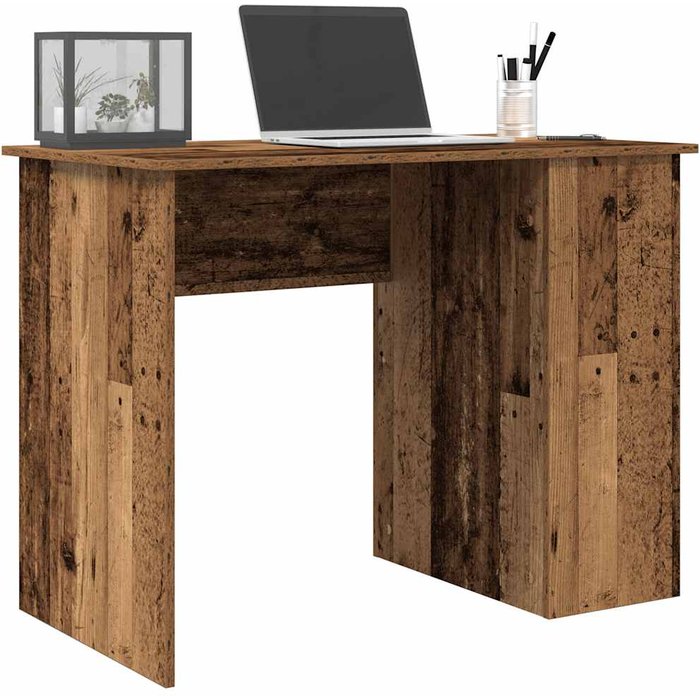 Escritorio antiguo de madera de 100x55x75 cm, fabricado en madera de ingeniería.