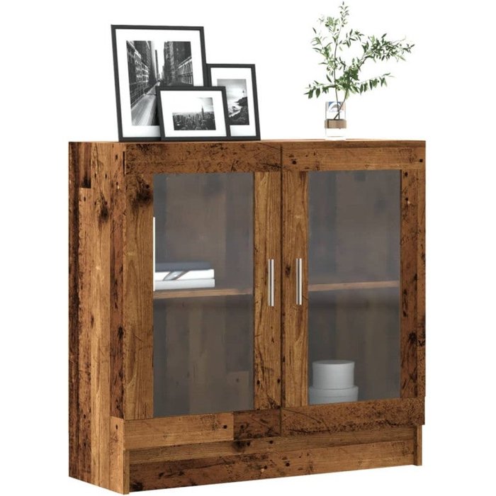 Estantería madera ingeniería madera envejecida 82,5x30,5x80 cm vidaxl