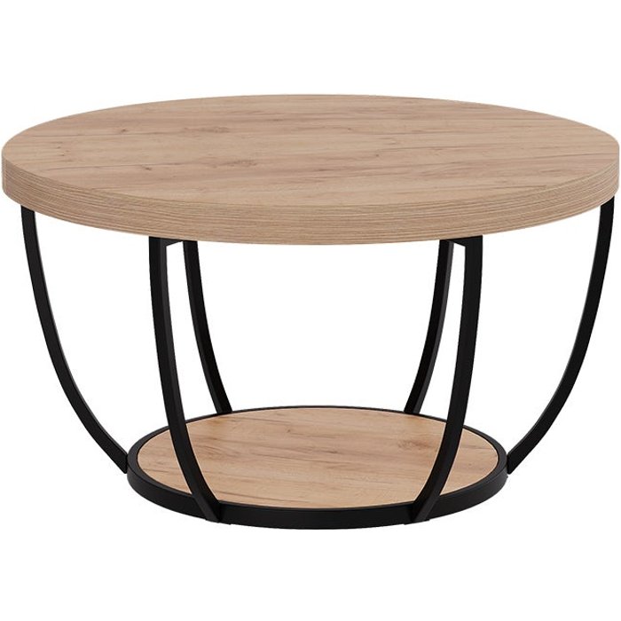 Vicco mesa de centro arvina, roble dorado, 80 x 80 cm