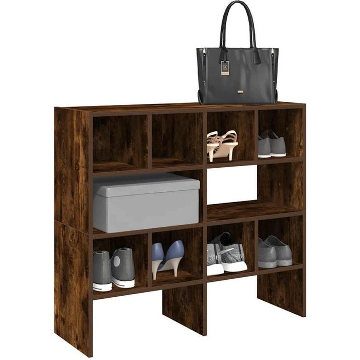 Zapateros 2 uds apilables roble ahumado 89,5x30x40 cm vidaxl