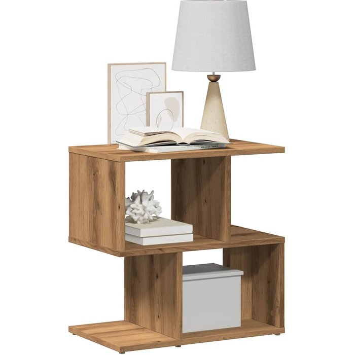 Mesitas de noche de madera de ingeniería de roble artesanal