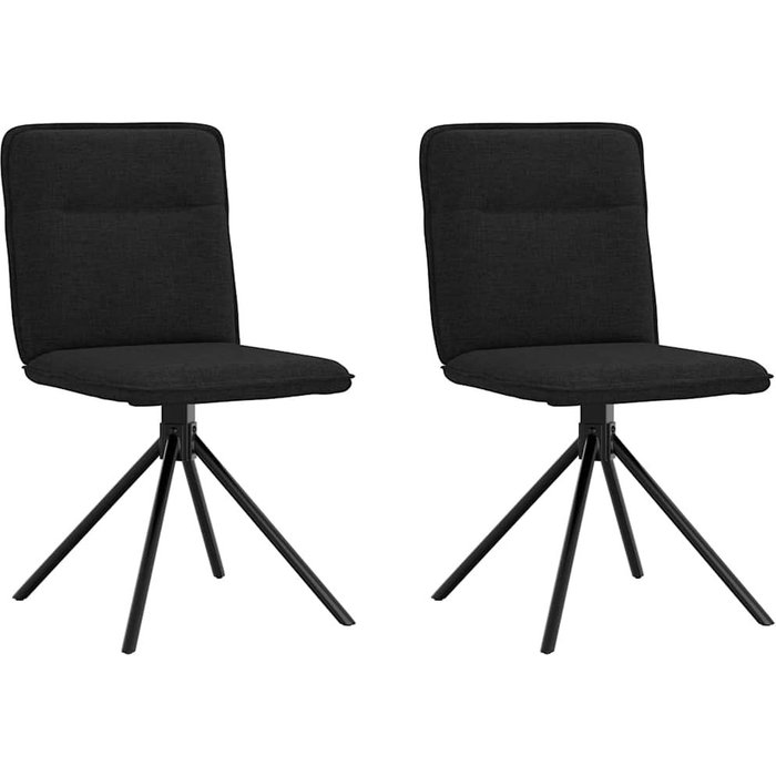Pack 2 uds sillas de comedor | silla de cocina tela negro cfw96595