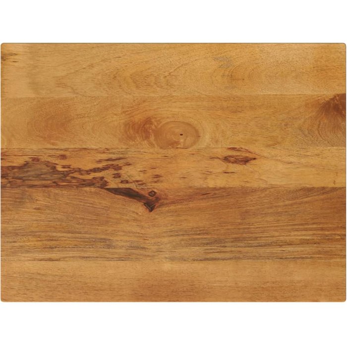 Tablero rectangular de madera maciza de mango de 80x70x2,5 cm.