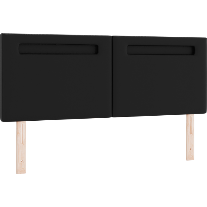 Cabecero diseño simple negro 140 cm en cuero sintético cfw94252