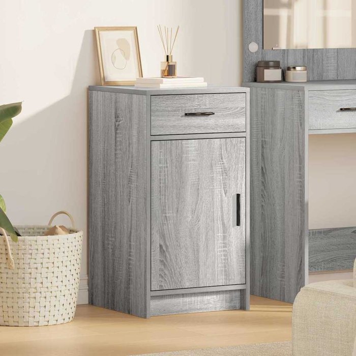 Maison exclusive - vitrina gris sonoma 40 x 40.5 x 75 cm madera contrachapada
