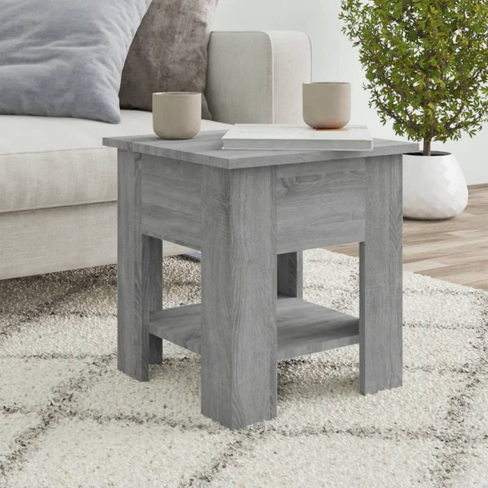 Maison exclusive - mesa de centro madera de ingeniería gris sonoma 40x40x42 cm