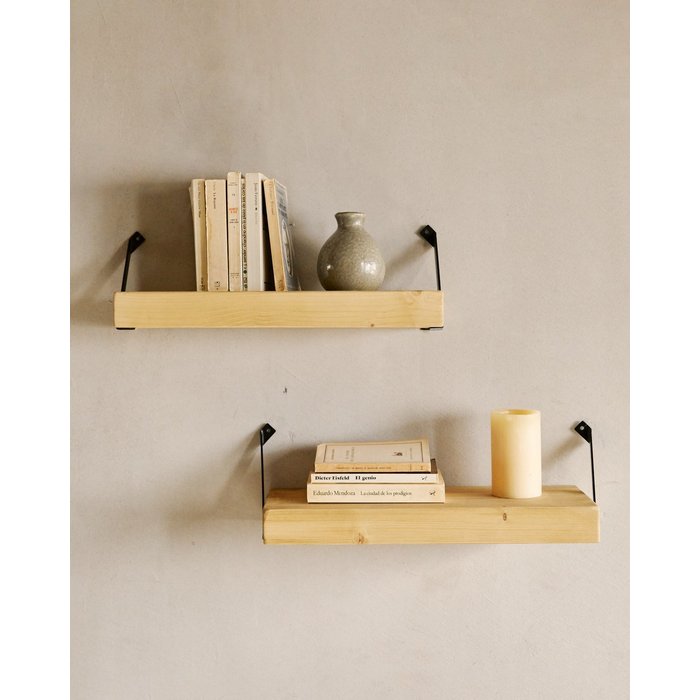 Arzhel estantería de madera de pino en color natural de 55 cm hannun