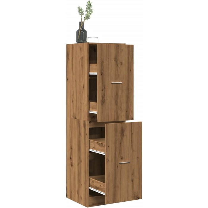 Armario botiquín madera ingeniería roble artisian 40x41x144,5cm vidaxl