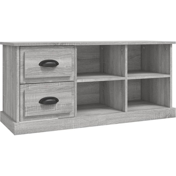 Mueble de tv de contrachapado gris sonoma 102 x 35,5 x 47,5 cm - comfortxl