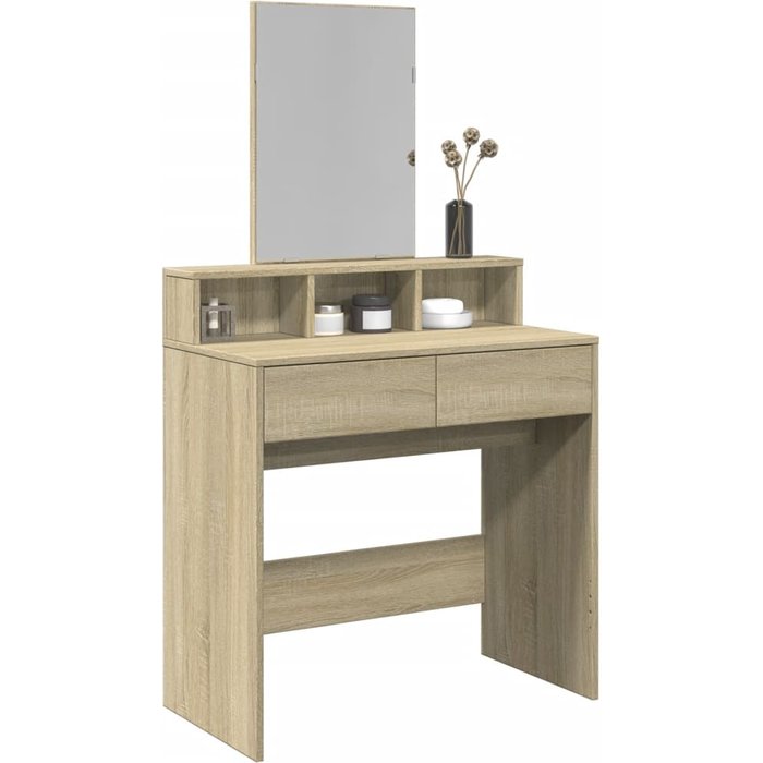 Tocador con espejo color roble sonoma 80x41x144,5 cm vidaxl