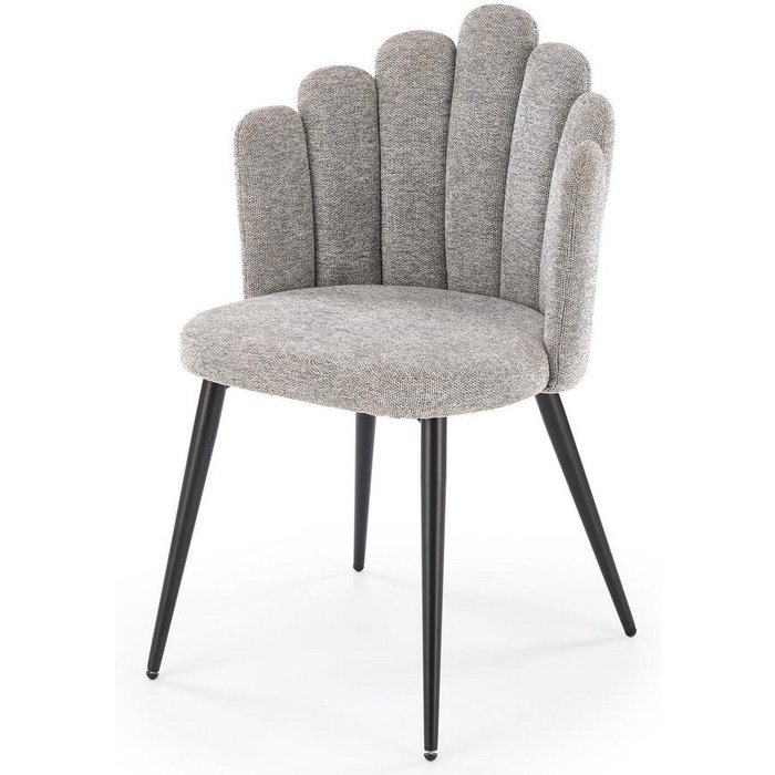 Silla de carcasa de tela gris aline