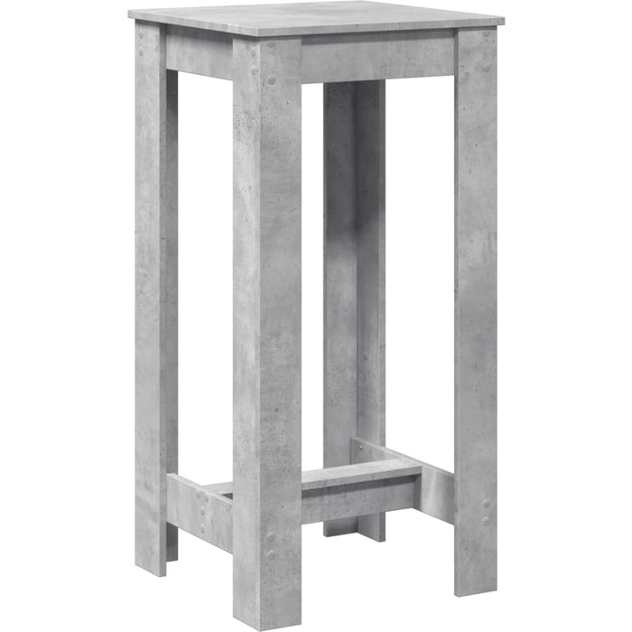 Mesa alta de bar madera ingeniería gris hormigón 51x50x103,5 cm