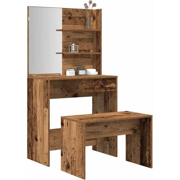 Tocador de madera antigua de ingeniería