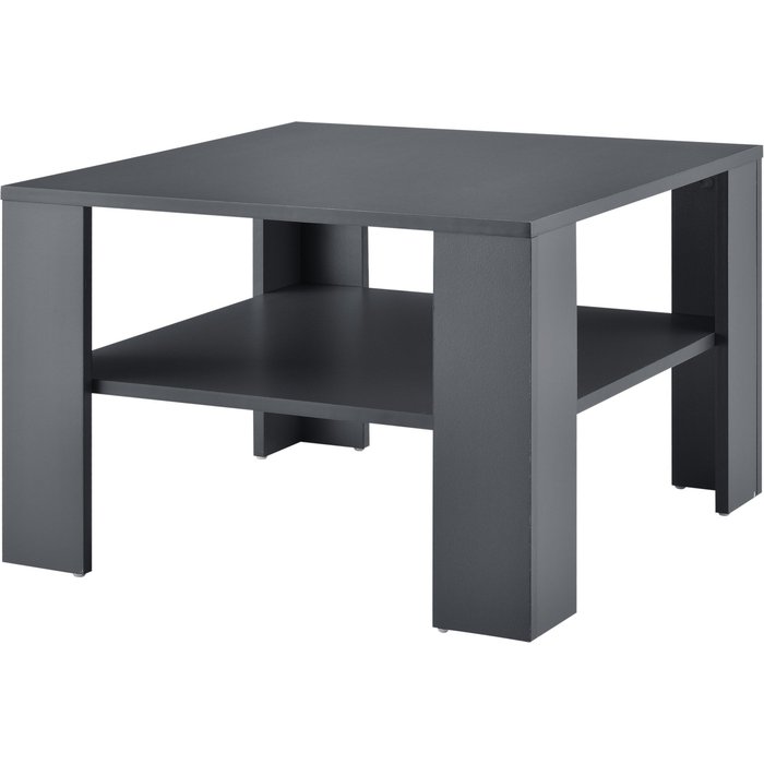 Mesa de centro para salón 60 x 60 x 40 cm gris oscuro 03_0008434
