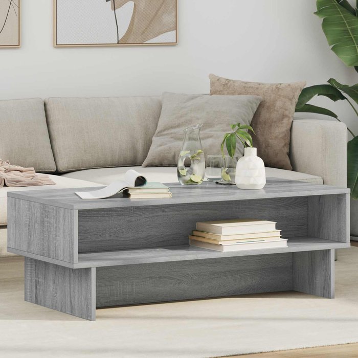 Mesa de centro sonoma grey, 100 x 46 x 35 cm, madera de ingeniería.