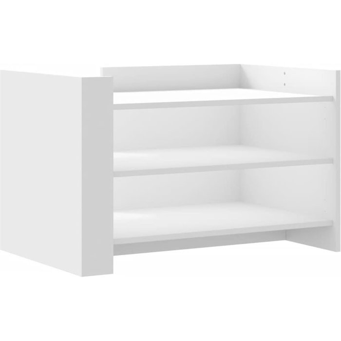 Mesa de centro de madera compuesta blanca 80x50x50 cm - comfortxl