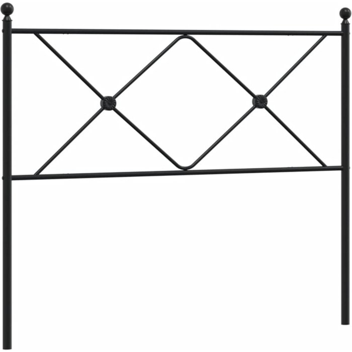 Cabecero cama - mueble cabecero de repuesto de metal negro 107 cm