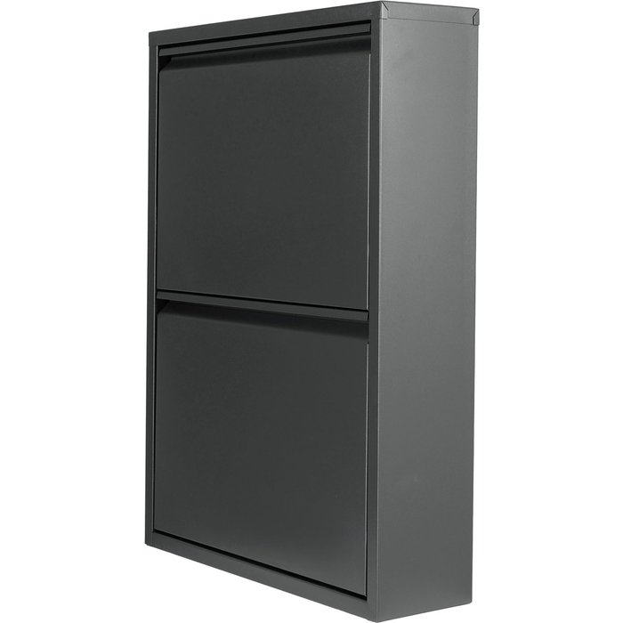 Zapatero con 2 cajones basculantes gris 03_0007635