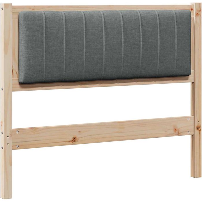 Cabecero cama - mueble cabecero tapizado marrón 100 cm madera de pino macizo
