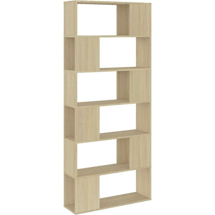 Estantería divisor de espacios contrachapada roble 80x24x186 cm – comfortxl