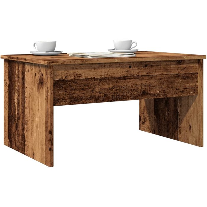 Mesa de centro de madera antigua 80x50,5x41,5 cm madera contrachapada