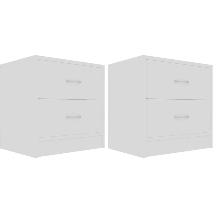 Mesitas de noche 2 piezas blanco 40x30x40 cm madera contrachapada