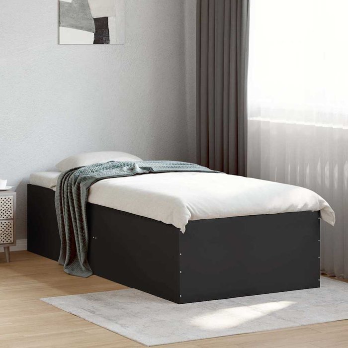 Maison exclusive - estructura de cama madera de ingeniería negra 75x190 cm