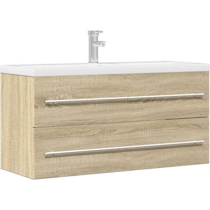 Mueble lavabo roble sonoma 100x38,5x48 cm aglomerado