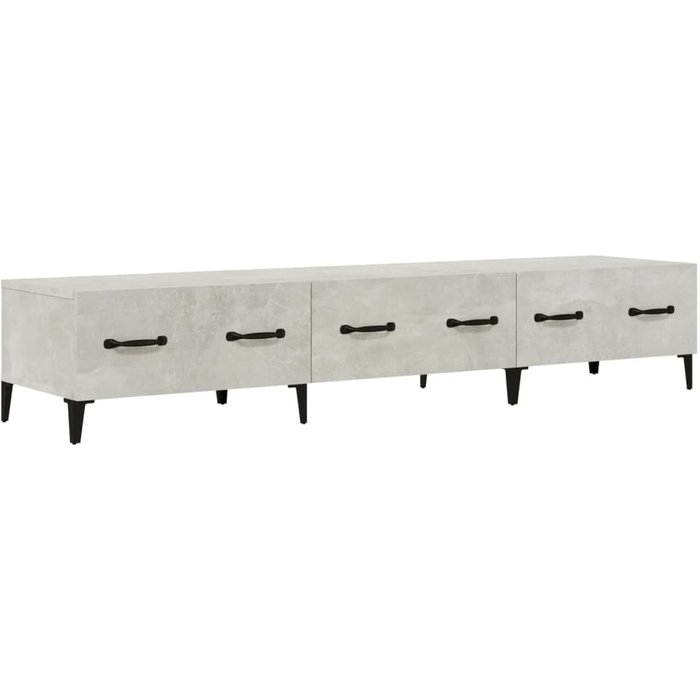 Mueble tv gris cemento 150x34,5x30 cm madera contrachapada