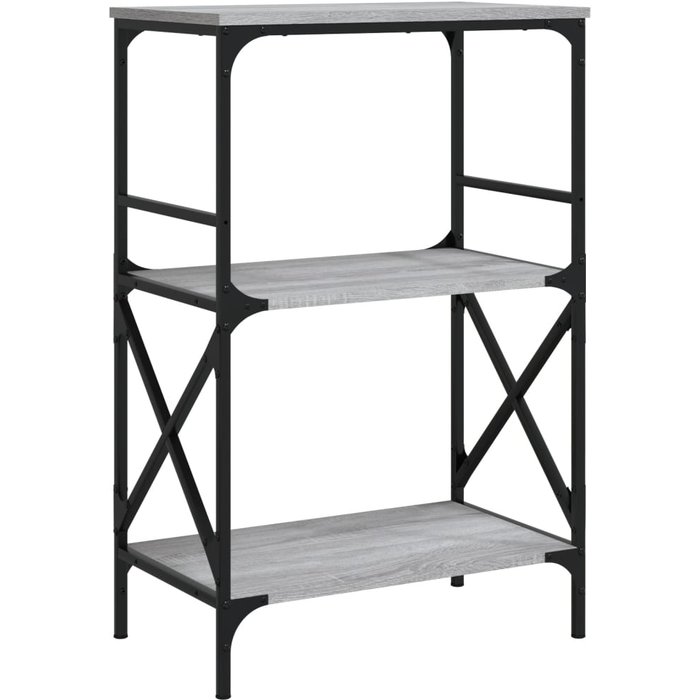 Librería 3 estantes madera ingeniería gris sonoma 59x35x90,5 cm – comfortxl