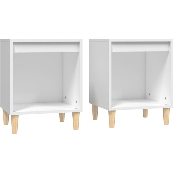 Mesitas de noche 2 unidades color blanco 40x35x50 cm - comfortxl