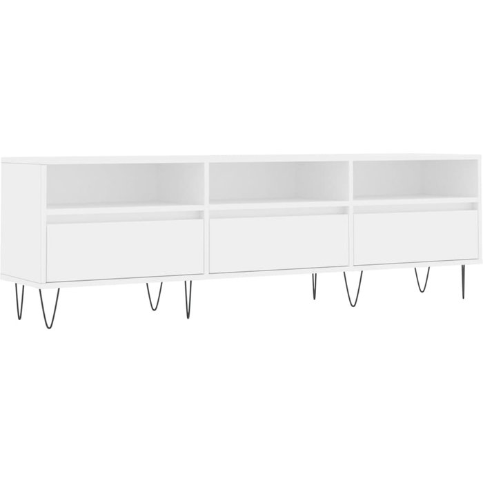 Mueble tv blanco 150x30x44,5 cm de madera contrachapada