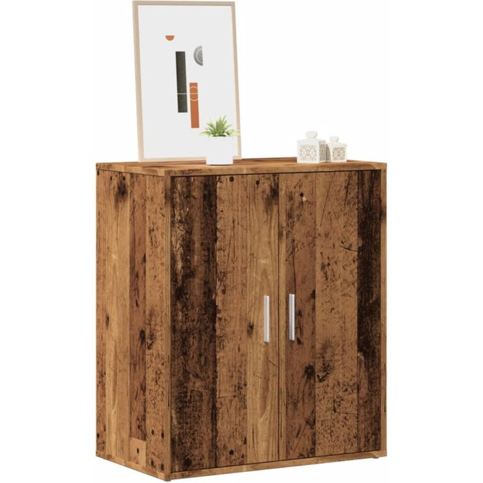 Zapatero madera ingeniería madera envejecida 60x35x70 cm vidaxl