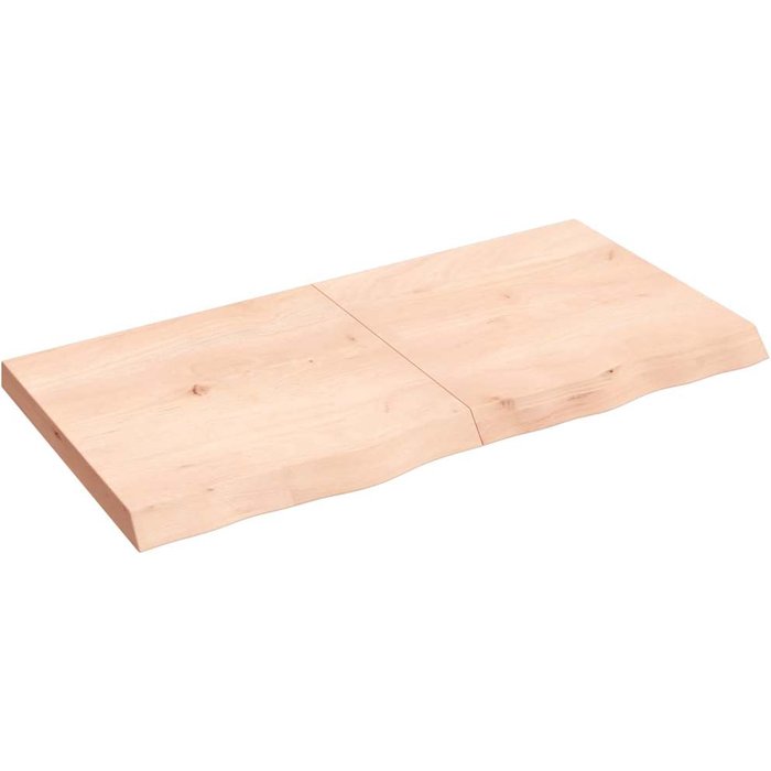 Tablero de mesa madera maciza roble sin tratar 120x60x(2-6) cm